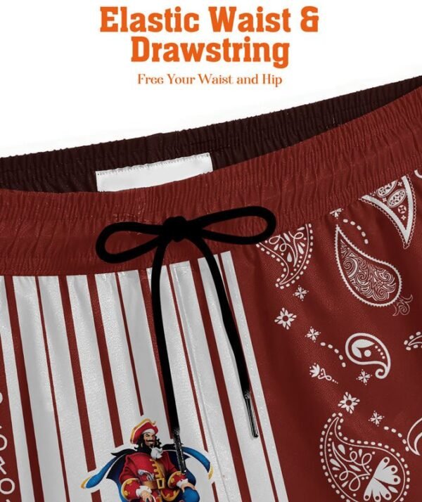 Paisley Half White Captain Morgan Compression Liner Swim Trunks