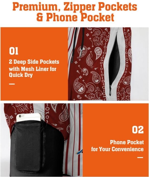 Paisley Half White Captain Morgan Compression Liner Swim Trunks