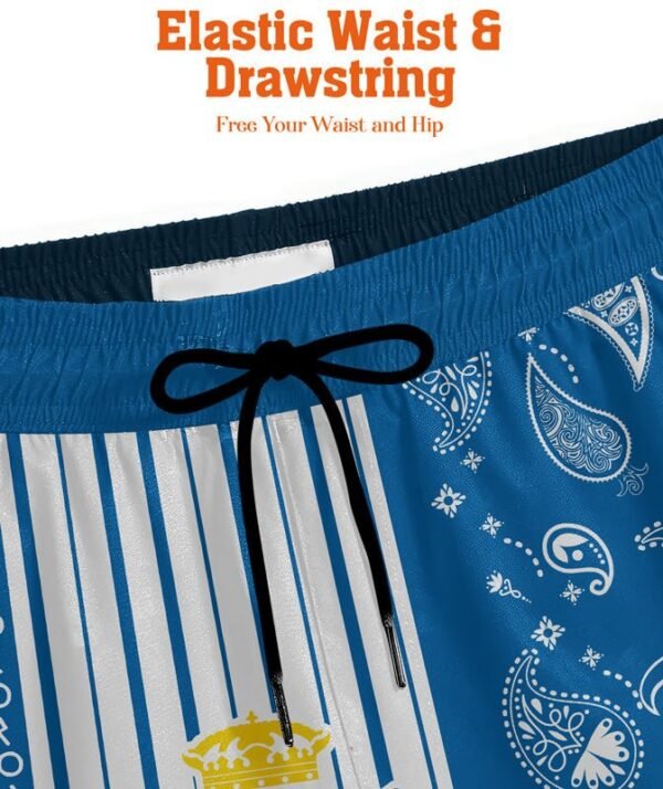 Paisley Half White Corona Extra Compression Liner Swim Trunks