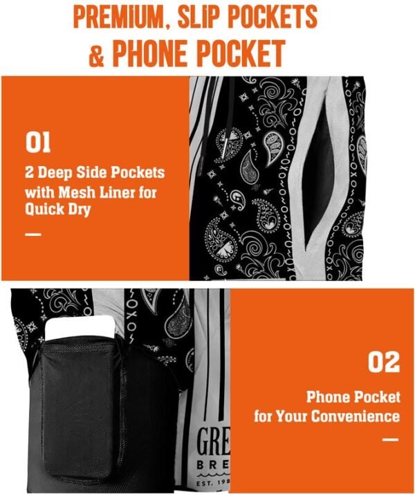 Paisley Half White Great Lakes Compression Liner Swim Trunks