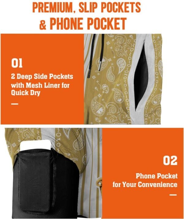 Paisley Half White Guinness Compression Liner Swim Trunks