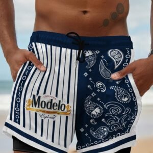 Paisley Half White Modelo Compression Liner Swim Trunks - Flexiquor.com