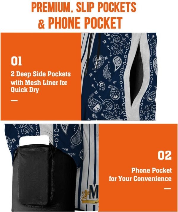 Paisley Half White Modelo Compression Liner Swim Trunks