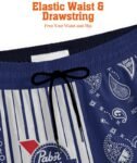 Paisley Half White Pabst Blue Ribbon Compression Liner Swim Trunks