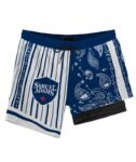Paisley Half White Samuel Adams Compression Liner Swim Trunks