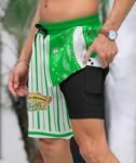 Paisley Half White Sierra Nevada Compression Liner Swim Trunks
