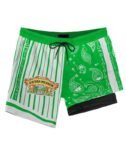 Paisley Half White Sierra Nevada Compression Liner Swim Trunks