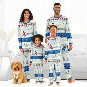 Pepsi Christmas Reindeer Family Pajamas Set