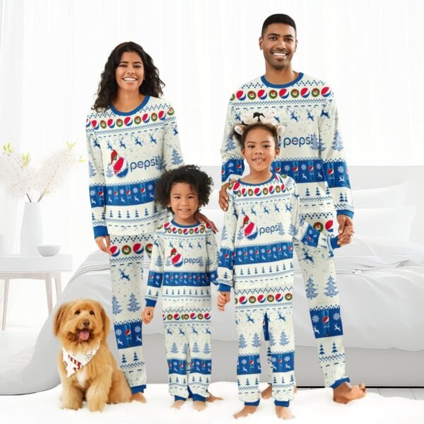 Pepsi Christmas Reindeer Family Pajamas Set