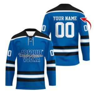 Personalized Absolut Vodka Color Stripe Hockey Jersey