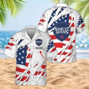 Personalized American Samuel Adams Ripped Hawaiian shirt