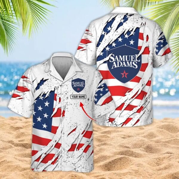 Personalized American Samuel Adams Ripped Hawaiian shirt