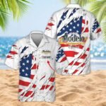 Personalized American Tearing Modelo Men's Plus Size Hawaiian Shirt