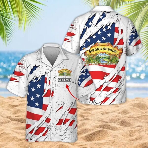 Personalized American Tearing Sierra Nevada Men's Plus Size Hawaiian Shirt