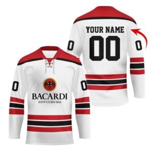 Personalized Bacardi Color Stripe Hockey Jersey