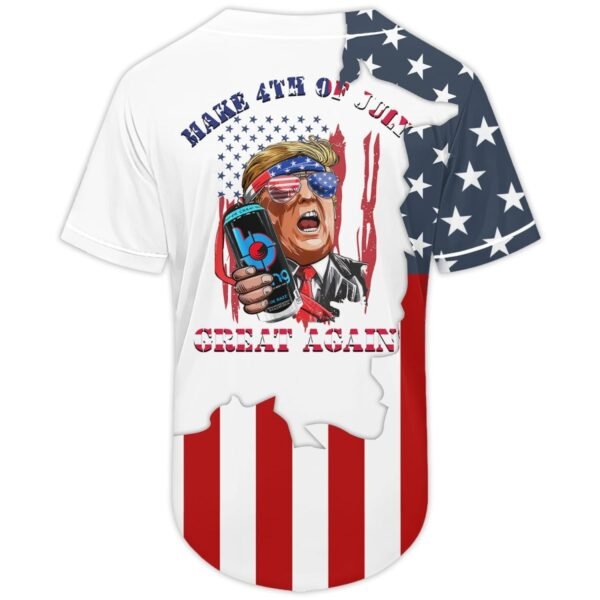 Personalized Bang Donald Trump Independence Day Baseball Jersey