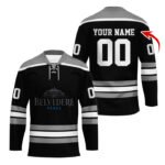 Personalized Belvedere Color Stripe Hockey Jersey