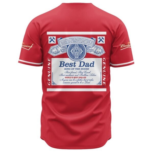 Personalized Budweiser Happy Father's Day Baseball Jersey