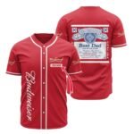 Personalized Budweiser Happy Father's Day Baseball Jersey