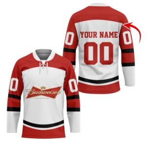 Personalized Budweiser Hockey Jersey