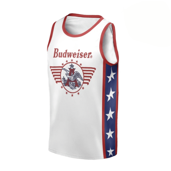 Personalized Budweiser White Stars Men's Tank Top