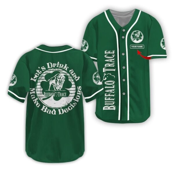 Personalized Buffalo Trace St Patrick's Day Baseball Jersey