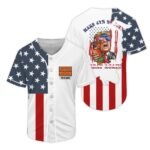 Personalized Bulleit Bourbon Donald Trump Independence Day Baseball Jersey
