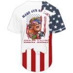 Personalized Bulleit Bourbon Donald Trump Independence Day Baseball Jersey