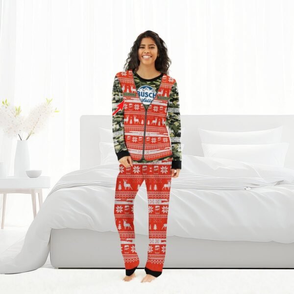 Personalized Busch Latte Camo Xmas Family Pajamas Set