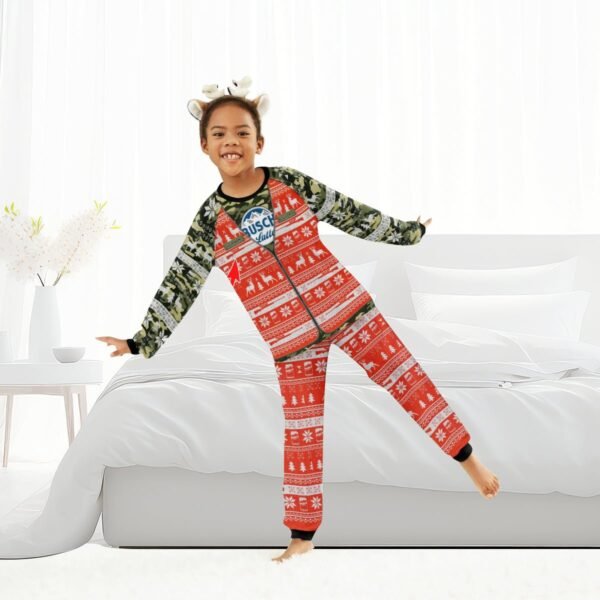 Personalized Busch Latte Camo Xmas Family Pajamas Set