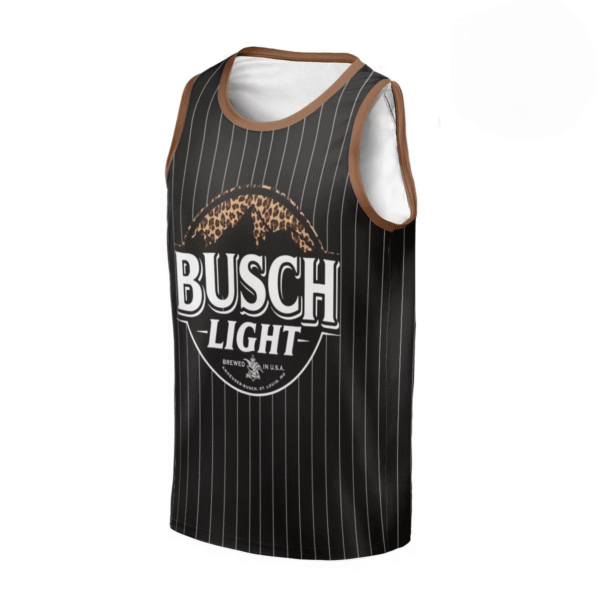 Personalized Busch Light Black Stripe Cheetah Men's Tank Top