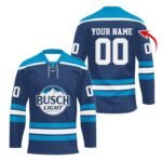 Personalized Busch Light Color Stripe Hockey Jersey