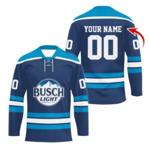 Personalized Busch Light Color Stripe Hockey Jersey