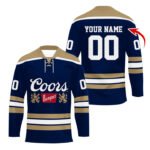 Personalized Coors Banquet Color Stripe Hockey Jersey