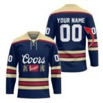 Personalized Coors Banquet Color Stripe Hockey Jersey