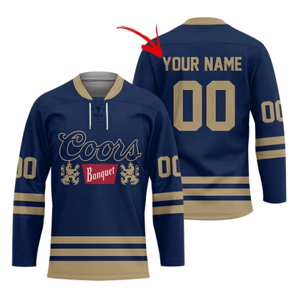 Personalized Coors Banquet Stripe Hockey Jersey