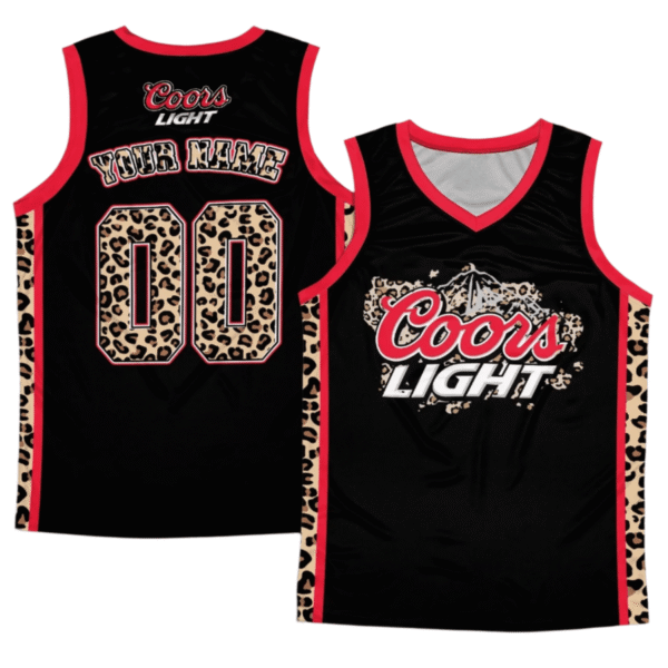 Personalized Coors Light Black Cheetah Men's Tank Top