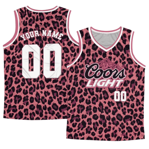 Personalized Coors Light Pink Cheetah Men's Tank Top