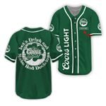 Personalized Coors Light St Patrick's Day Baseball Jersey
