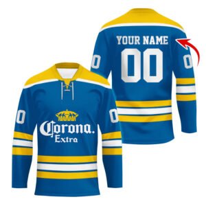 Personalized Corona Extra Color Stripe Hockey Jersey - Flexiquor.com
