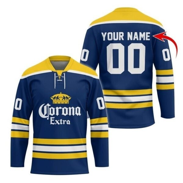 Personalized Corona Extra Color Stripe Hockey Jersey
