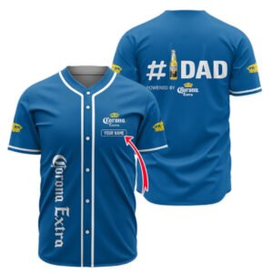 Personalized Corona Extra Happy Father's Day Baseball Jersey