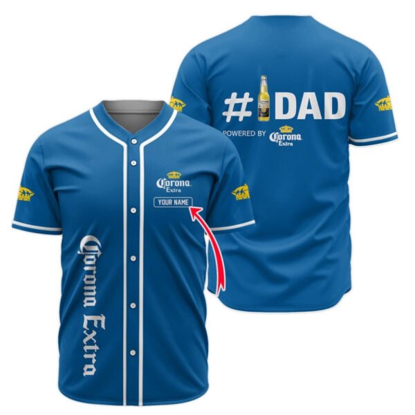 Personalized Corona Extra Happy Father's Day Baseball Jersey