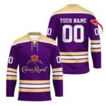 Personalized Crown Royal Color Stripe Hockey Jersey
