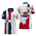 Personalized Crown Royal Dominican Colors Polo Shirt