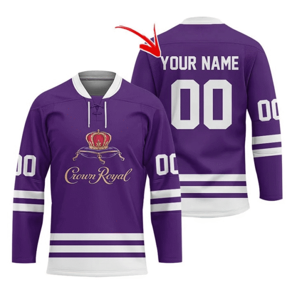 Personalized Crown Royal Stripe Hockey Jersey