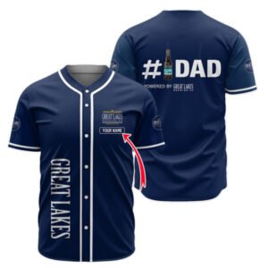 Personalized Great Lakes Happy Father's Day Baseball Jersey