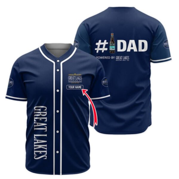 Personalized Great Lakes Happy Father's Day Baseball Jersey