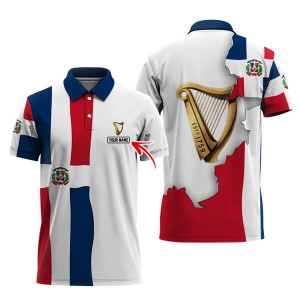Personalized Guinness Dominican Colors Polo Shirt