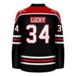Personalized Lucky Lager Stripe Hockey Jersey